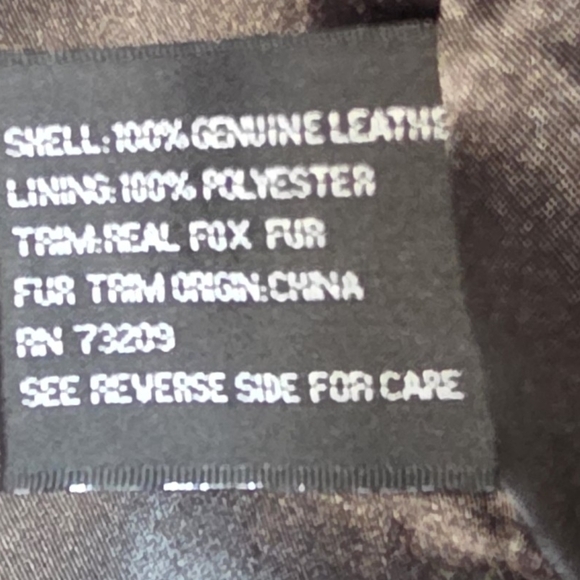 Vintage Marvin Richards Leather & Satin Brown Teddy Jacket with Fox Fur Trim - Picture 7 of 11